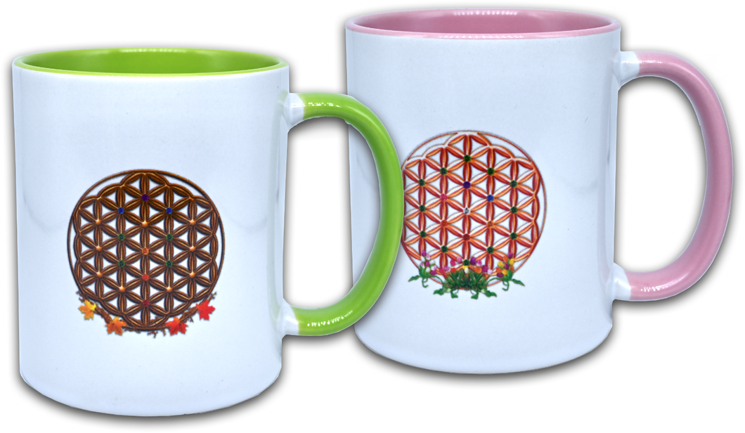 Shades of Autumn & Blossom of Spring Ceramic Mugs Bundle